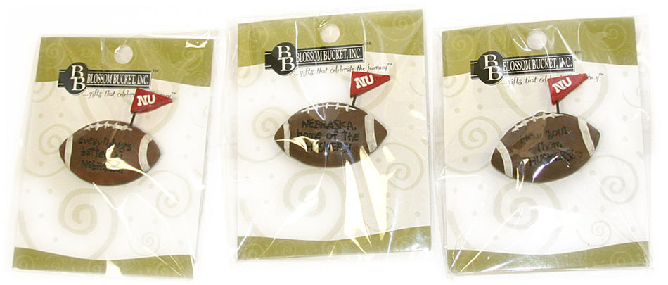 Pennant Football Pins Set