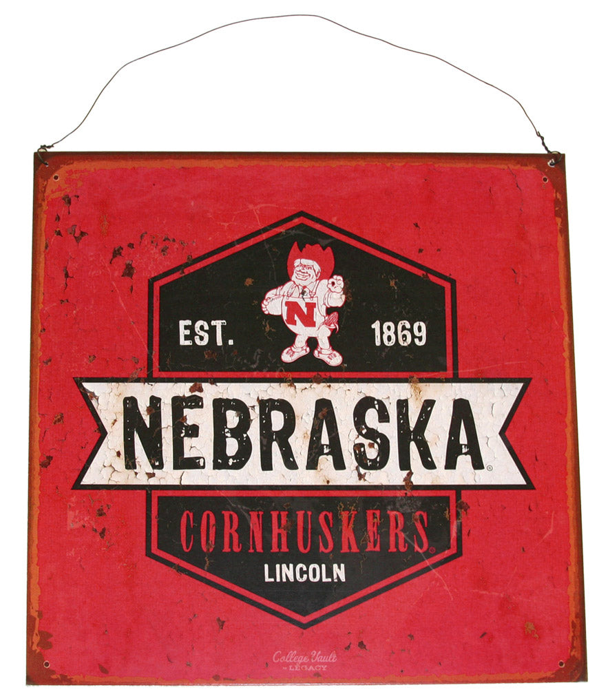 Nebraska Cornhuskers Large Tin Sign