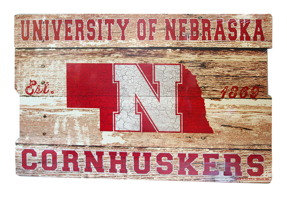 University of Nebraska Cornhuskers State Plank