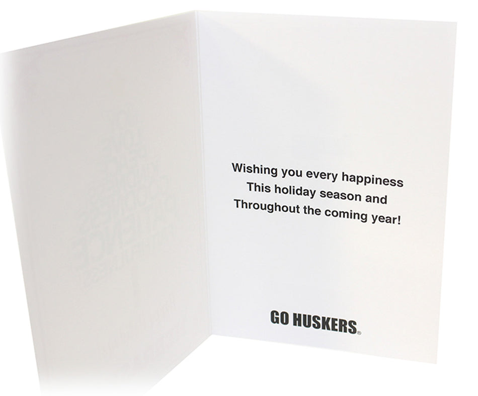 Husker Christmas Tree Card