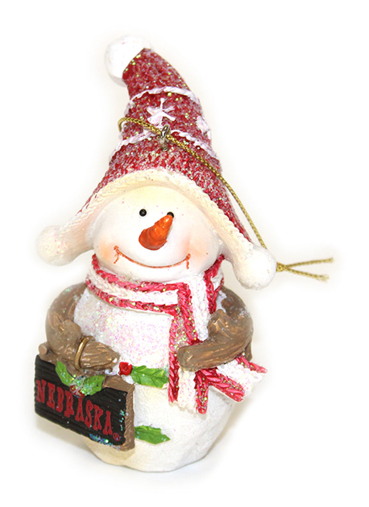 Snowman Husker Fan Ornament