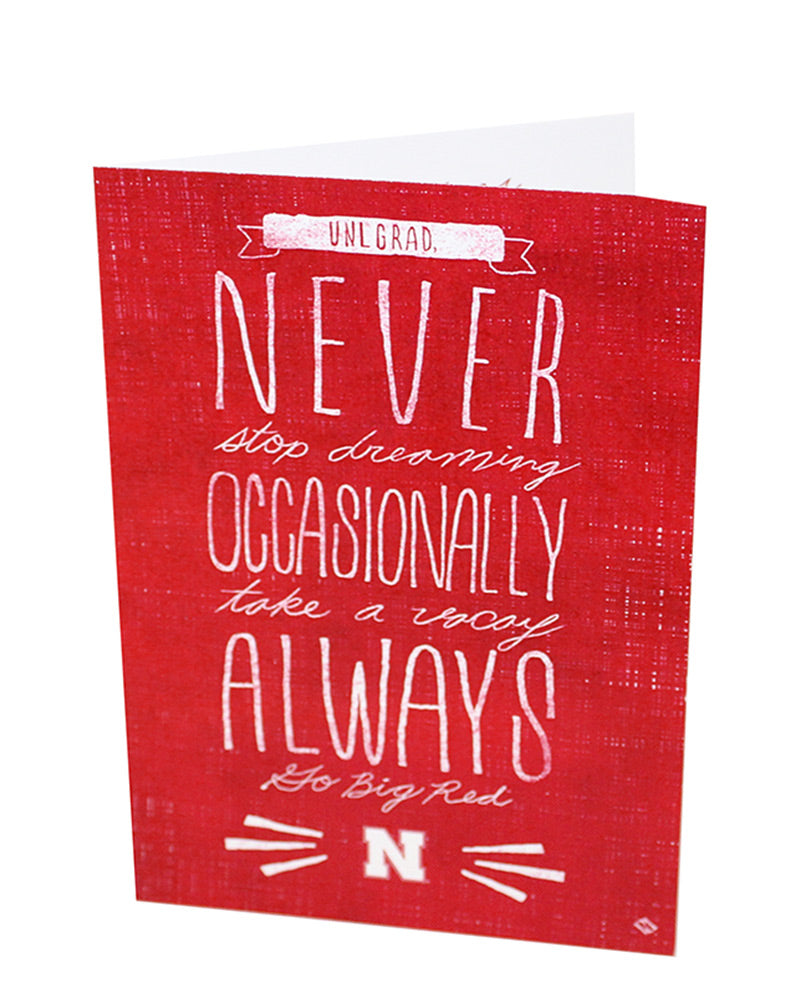 Always Go Big Red Graduation Card