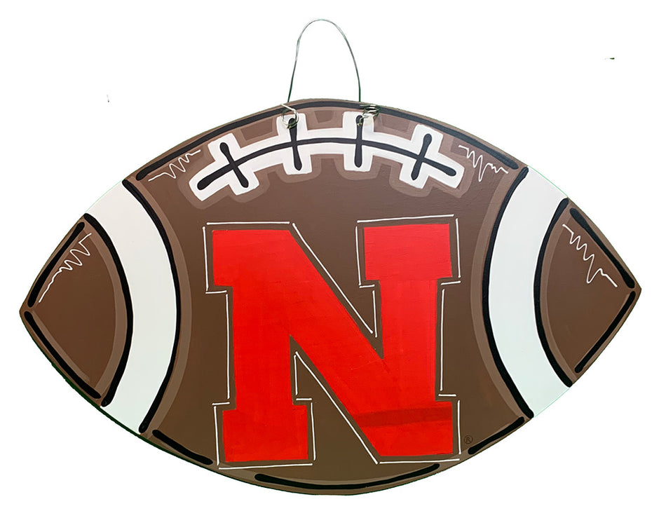 Husker Football Crafted Door Sign