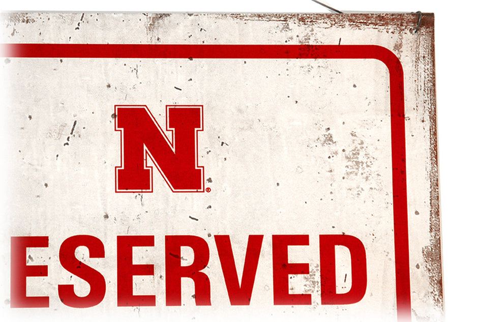 Reserved For Huskers Tin Sign