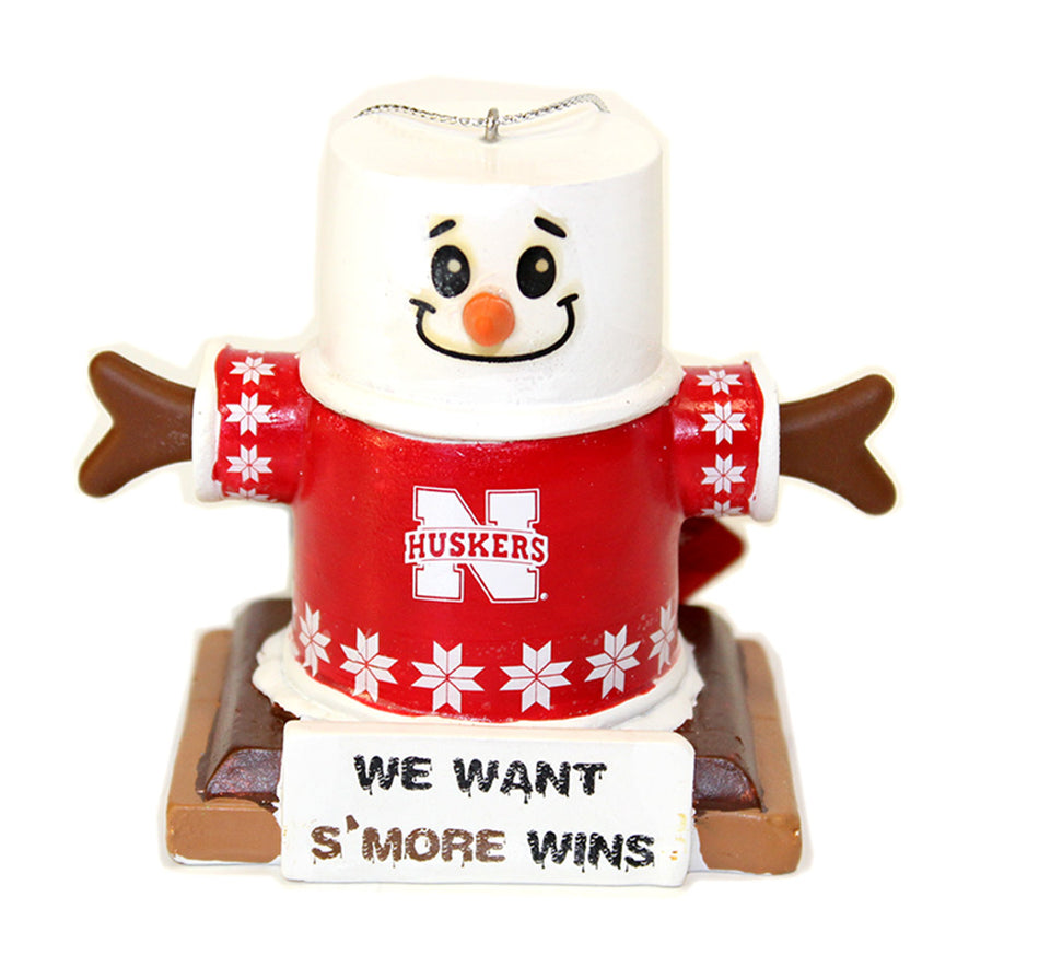 Smores Snowman Nebraska Ornament