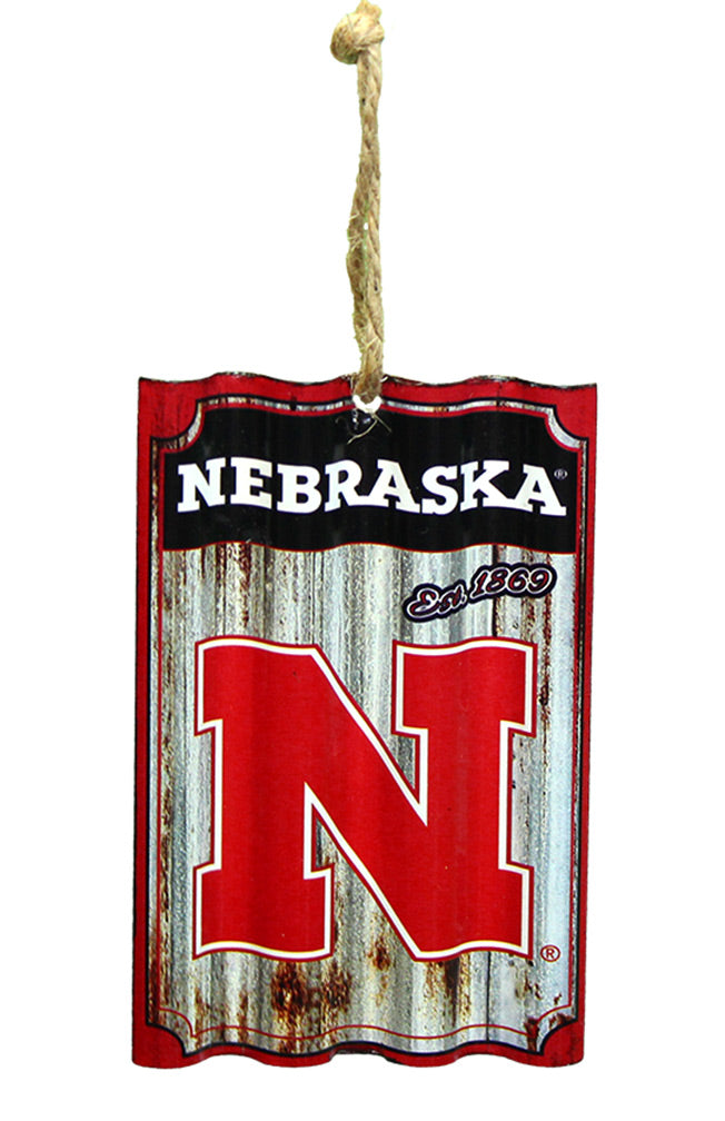 Nebraska Metal Corrugated Ornament