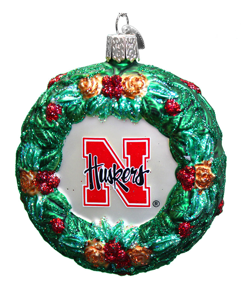 Glass Holiday Wreath Ornament