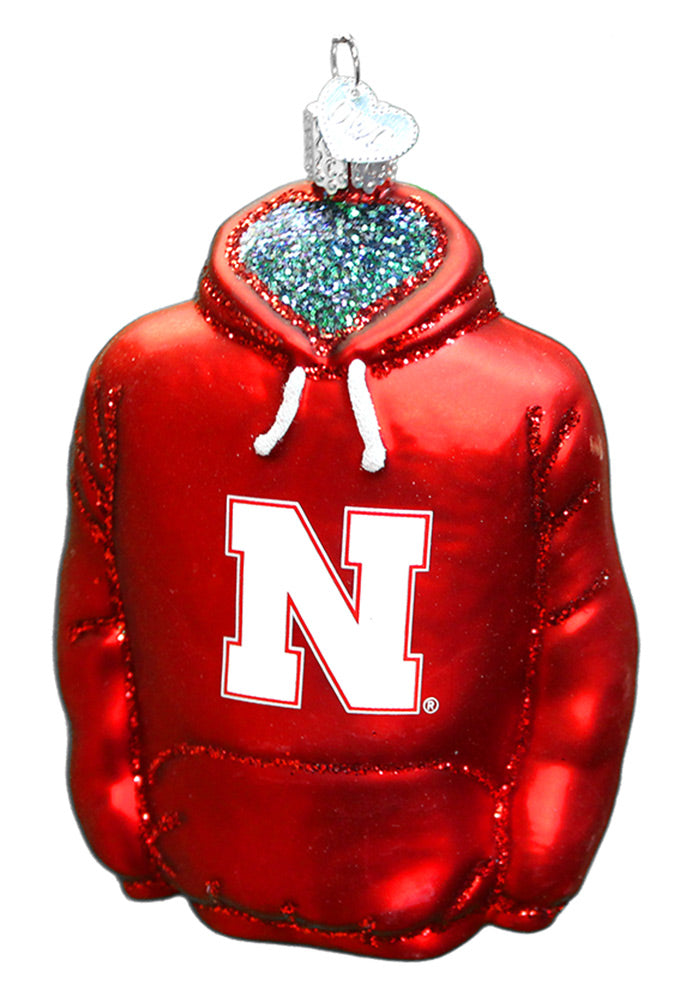 Glass Hoodie Nebraska Ornament