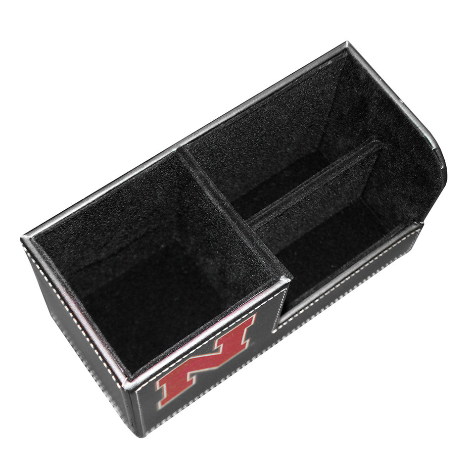 Nebraska Huskers Executive Leather Desk Caddy