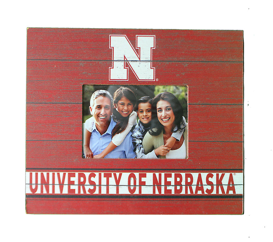 University Of Nebraska Rustic Wood Picture Frame