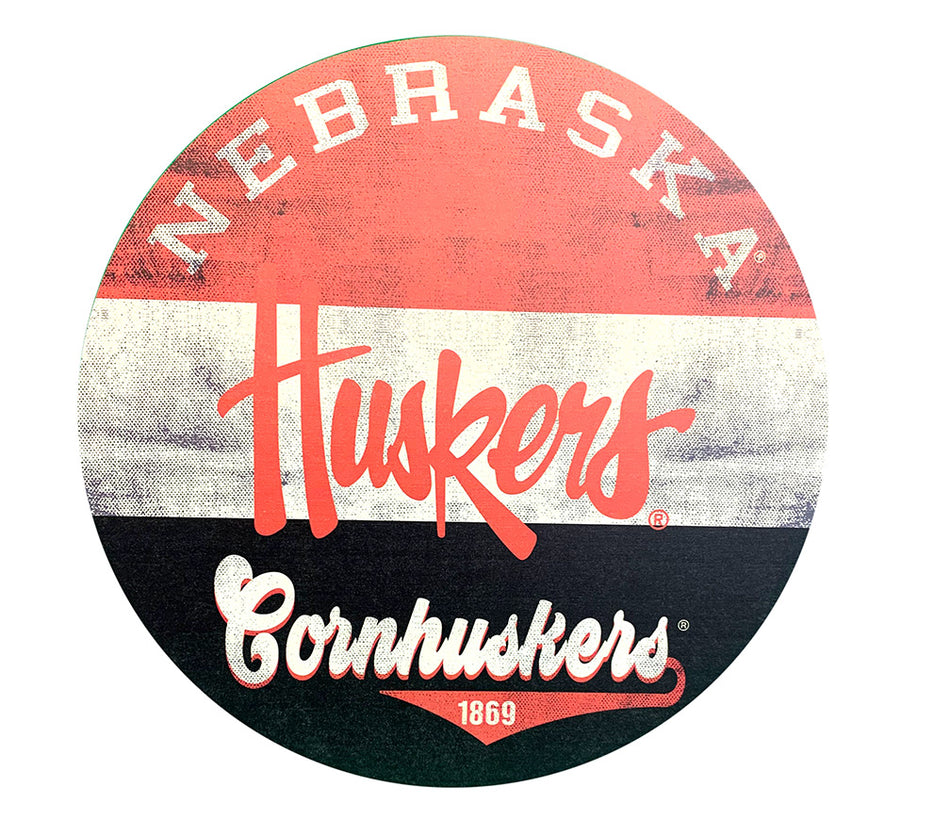 Nebraska Cornhuskers Retro Wood Wall Sign