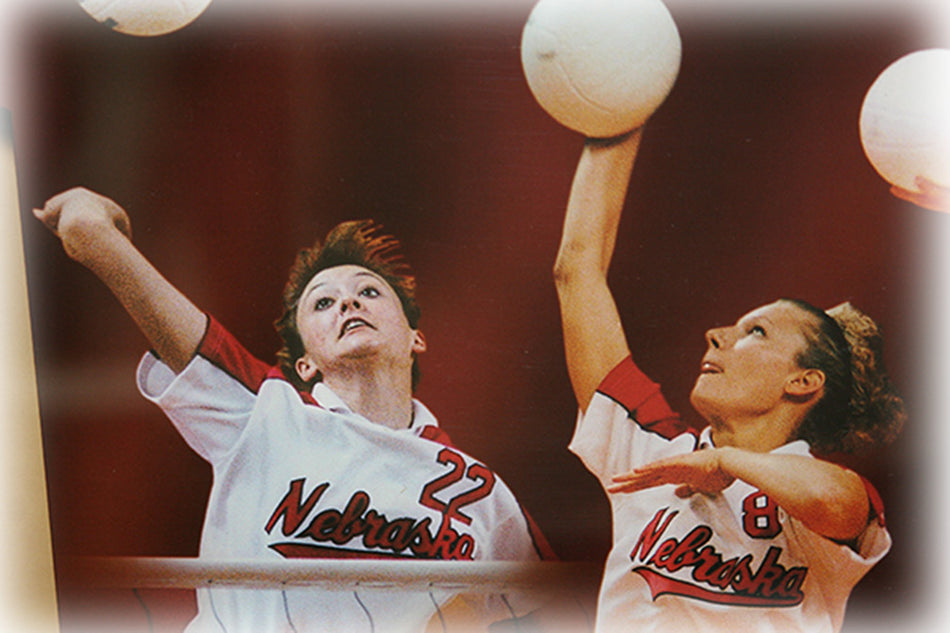 1999 Volleyball Schedule Poster - 25 Years of Husker VB