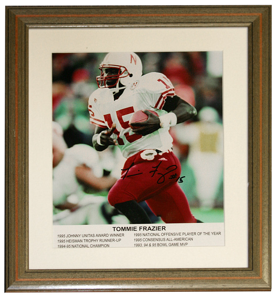 Framed and Autographed Tommie Frazier