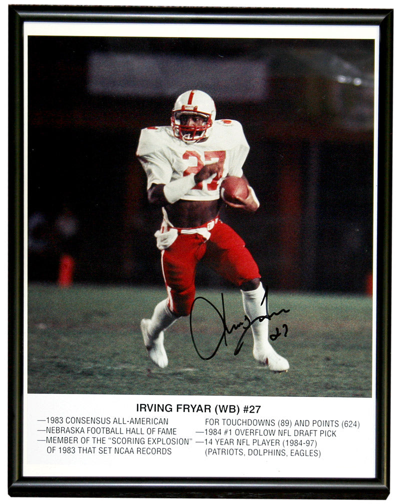 Framed and Autographed Irving Fryar Print