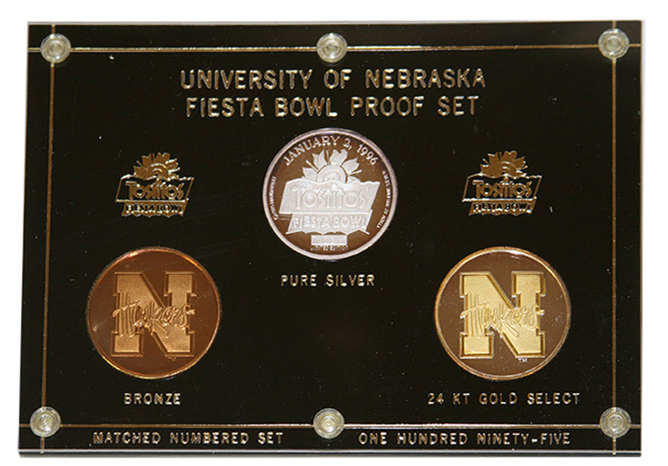1996 Fiesta Bowl Silver and Gold Coin Set