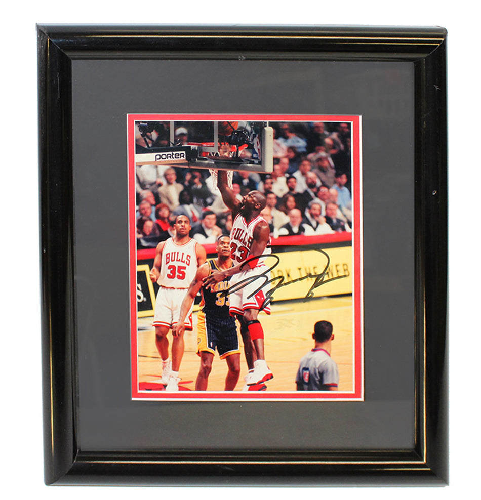 Michael Jordan Autographed Framed Action Print
