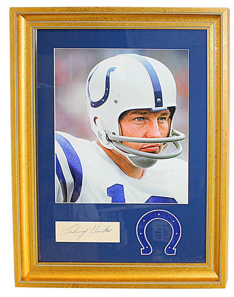 Johnny Unitas Autograph and Framed and Matted Print