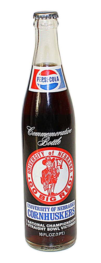 1975 Nebraska Huskers Commemorative Pepsi Bottle