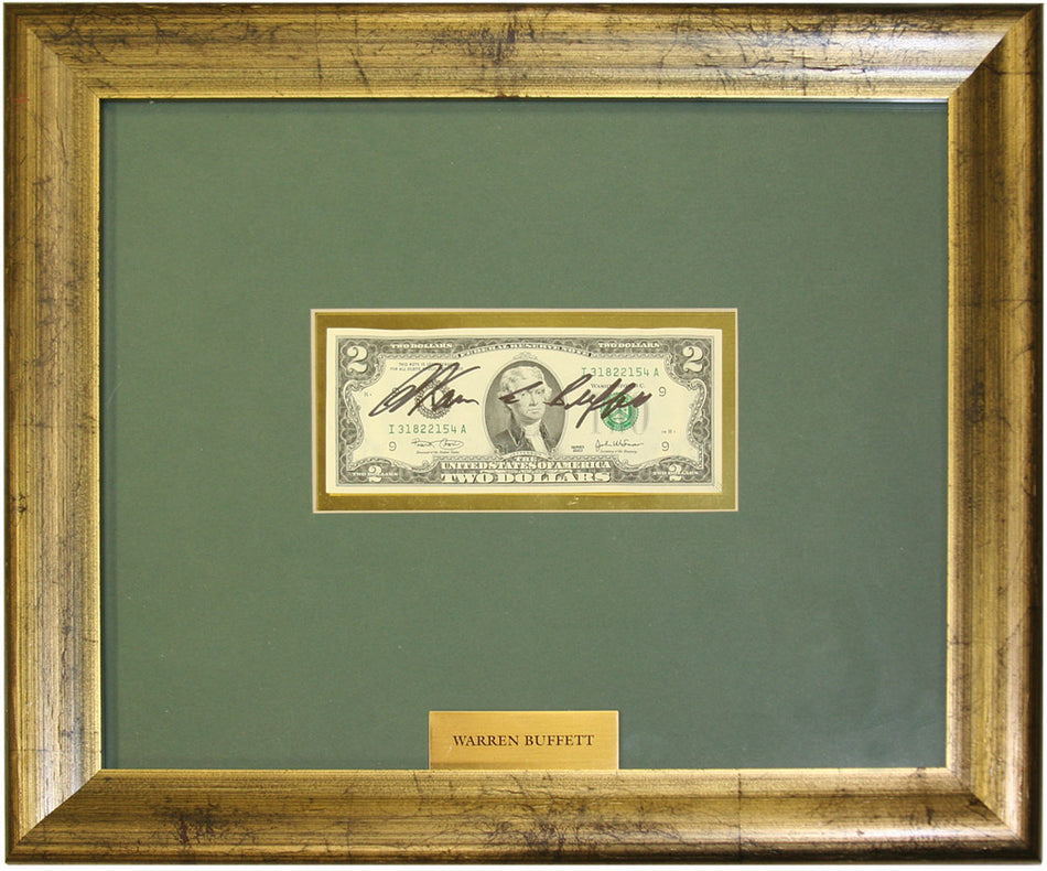 Warren Buffet Framed $2 Bill