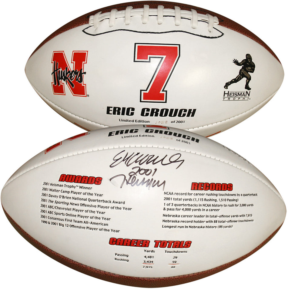 Official Eric Crouch Autographed Heisman Ball #1058