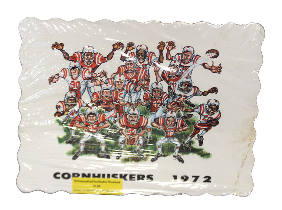 Pack of 1972 Cornhuskers Caricature Placemats