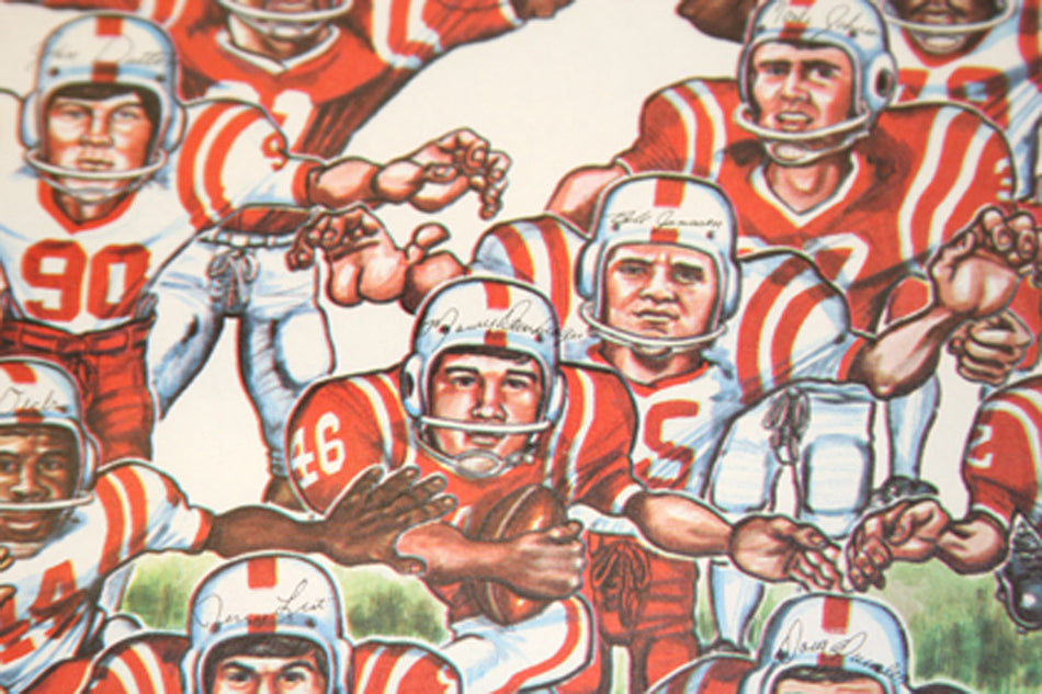 Pack of 1972 Cornhuskers Caricature Placemats