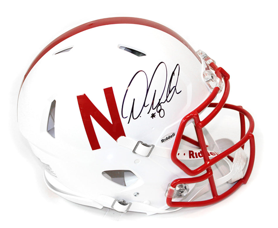 Osborne Abdullah and K Bell Signed Husker Speed Helmet