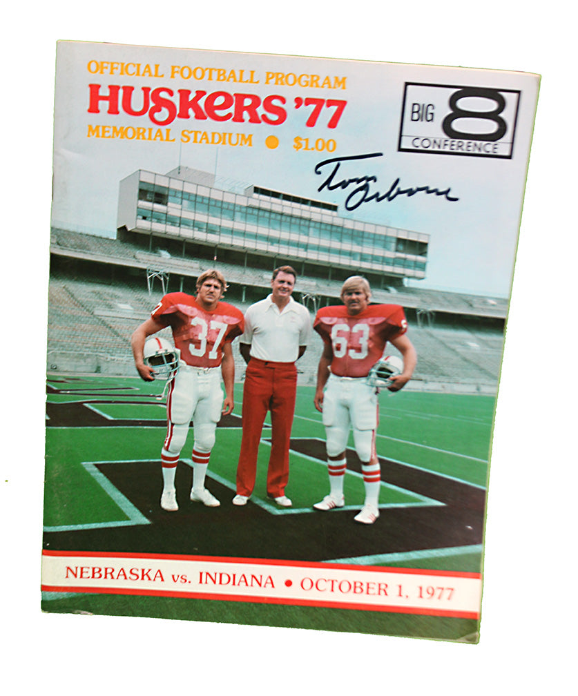 1977 Nebraska vs. Indiana Game Program signed by T.O.