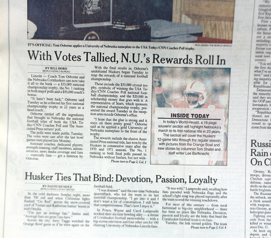 1994 National Champs OWH Signed Issue