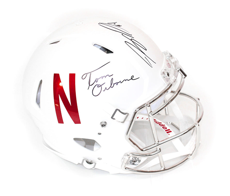 Husker Tom's Autographed Alternate Chrome Speed Helmet