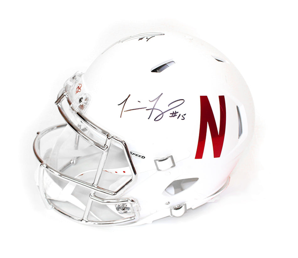 Husker Tom's Autographed Alternate Chrome Speed Helmet