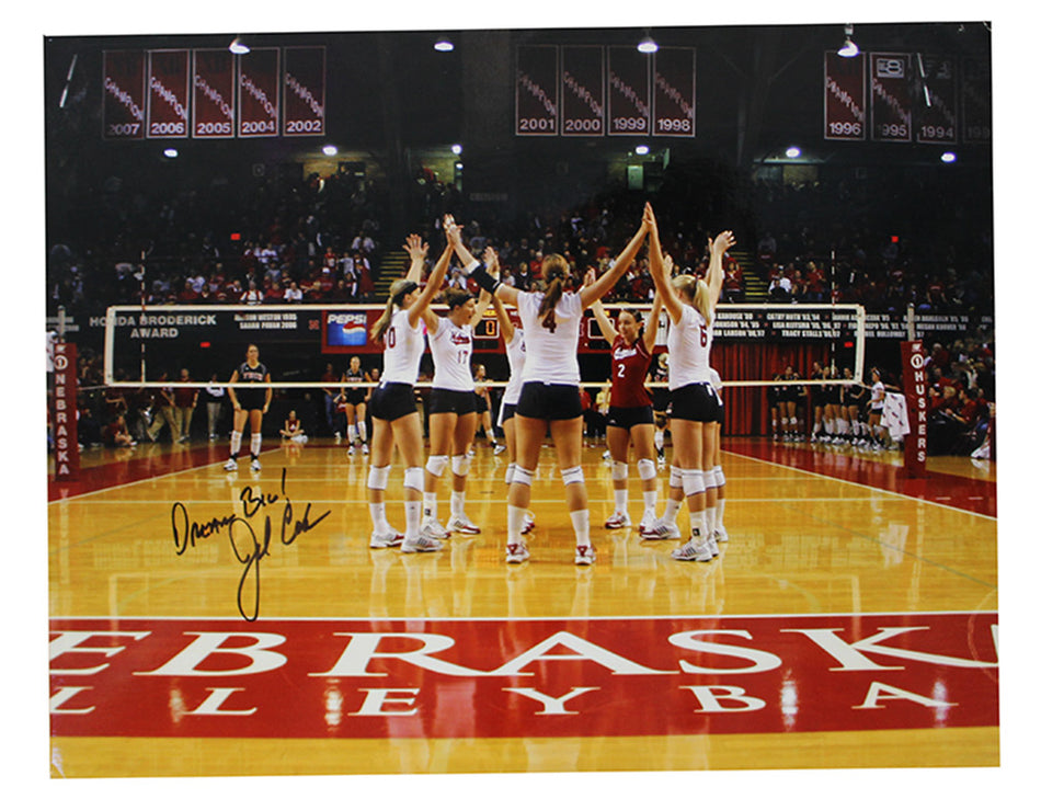 John Cook Autographed Husker Volleyball Colosseum Print