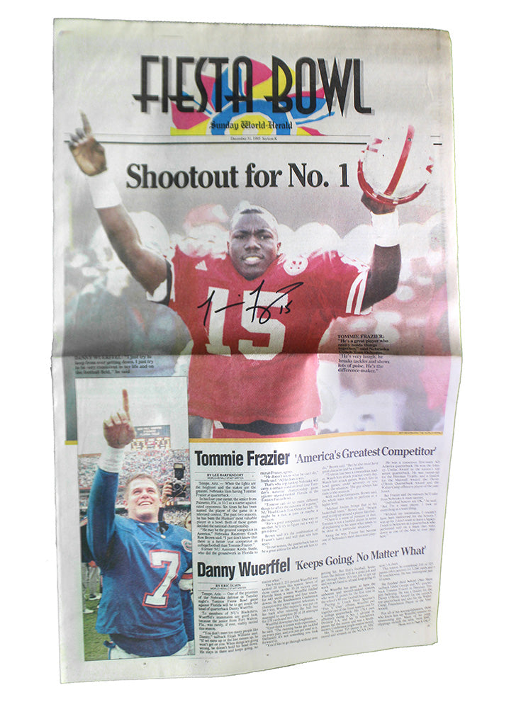 Frazier Signed OWH 1996 Fiesta Bowl Preview