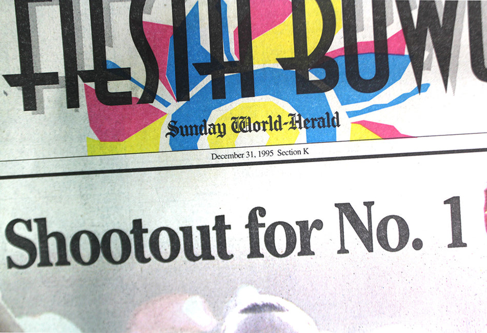 Frazier Signed OWH 1996 Fiesta Bowl Preview