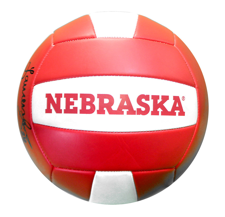 Hames and Stivrins Nebraska Scarlett N Cream Signed Volleyball