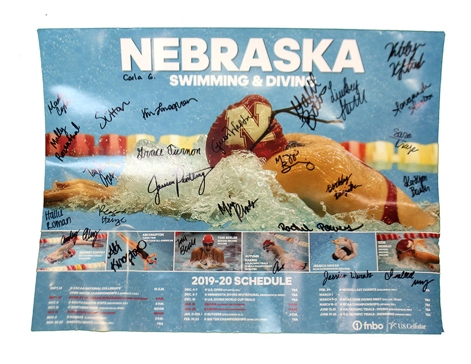 2019-2020 Swim N Diving Autographed Schedule Poster