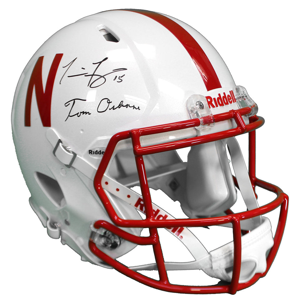 Frazier N Osborne Husker Goats Autographed Authentic Speed Helmet