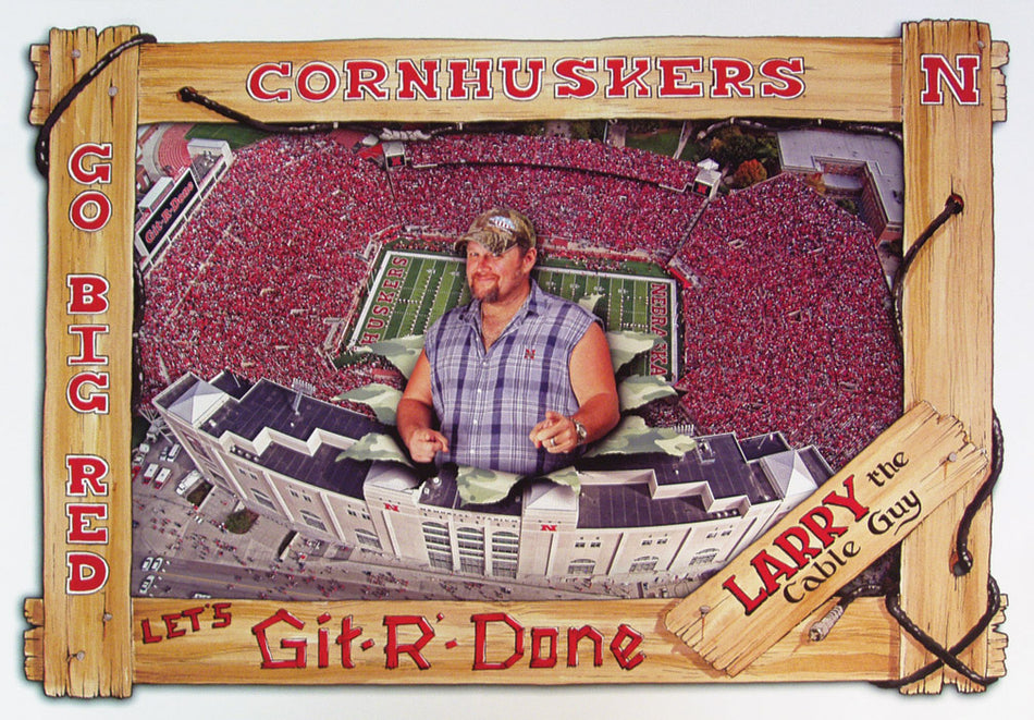 Larry The Cable Guy Git R Done Husker Print