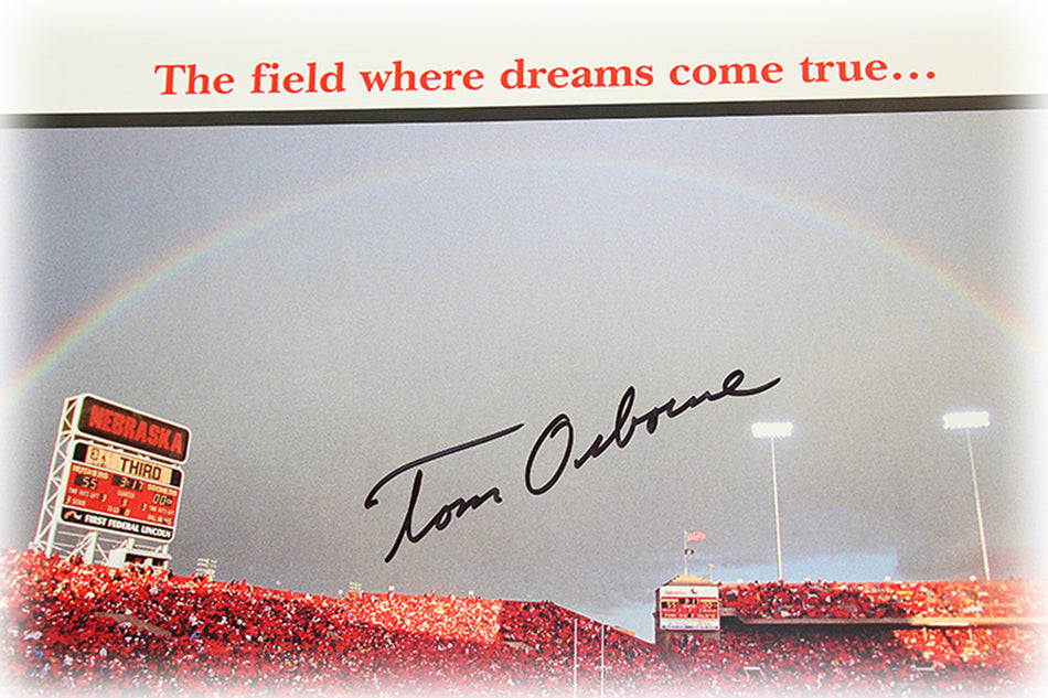 Coach Osborne Autographed Game Day Rainbow Poster