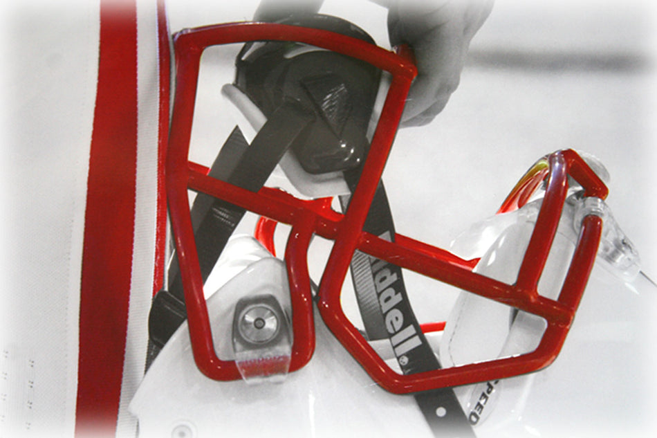 Hand Held Husker Helmet Photo