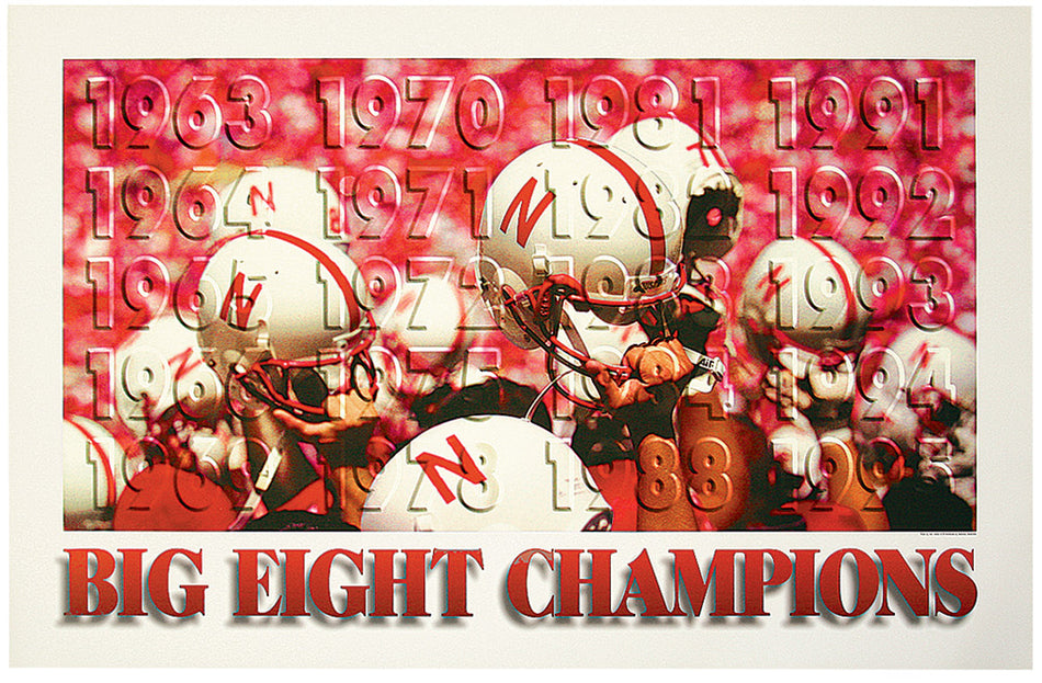 Big 8 Championships Helmets Poster