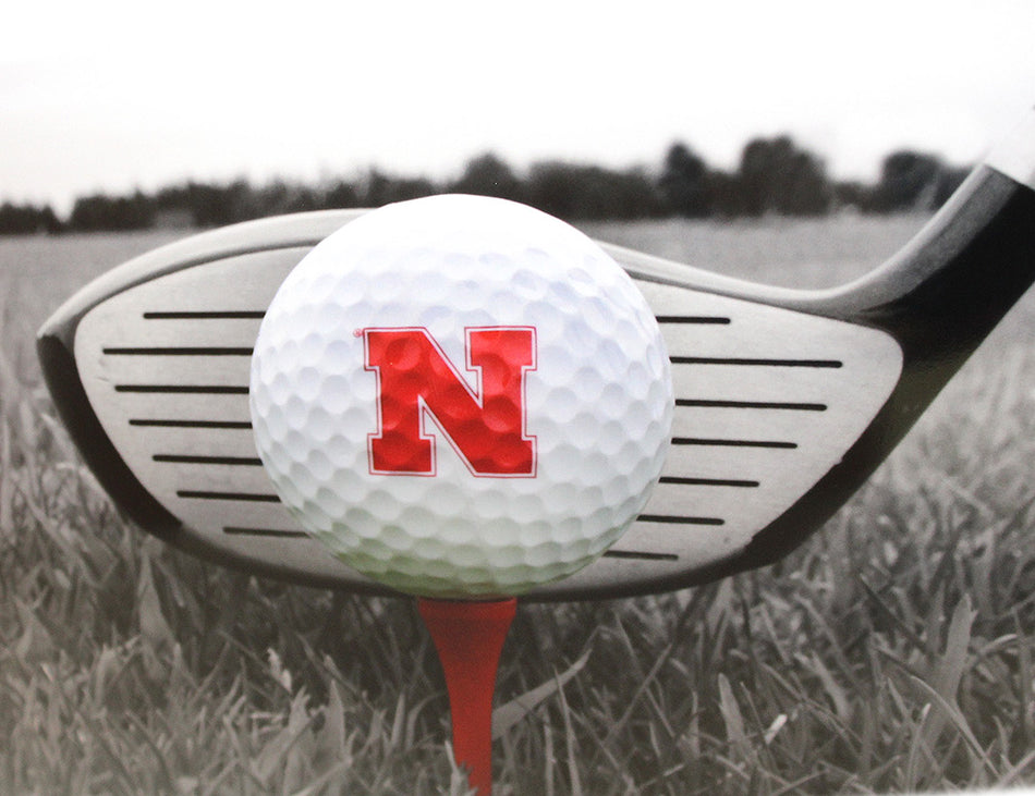 Teed Off Huskers Matted Print