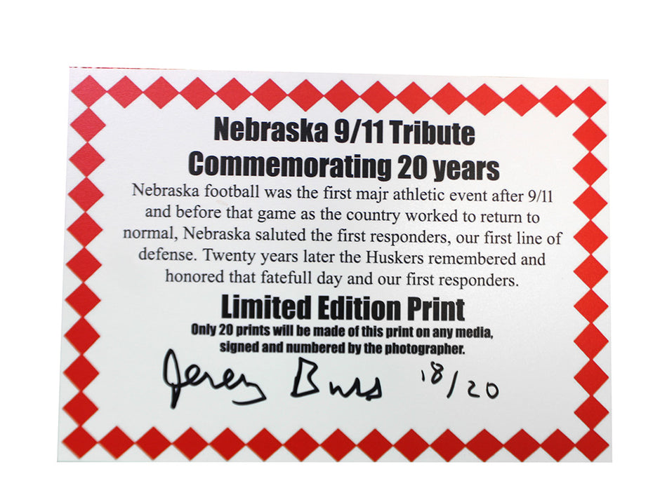 Never Forget 9/11 Nebraska Tribute Print
