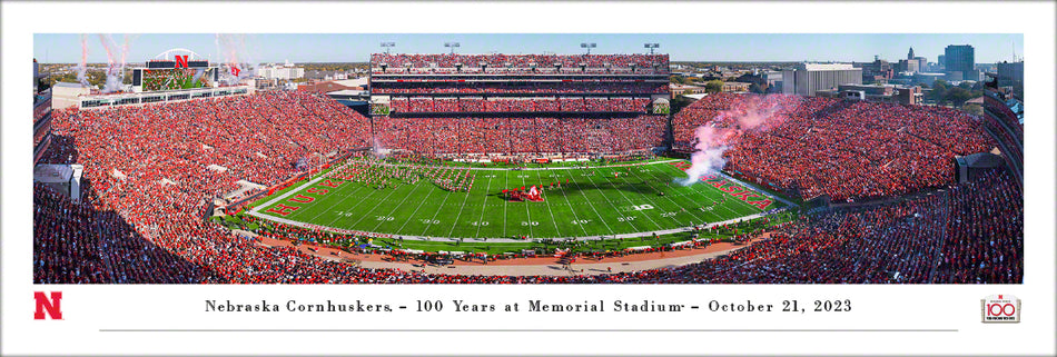 Poster Panorama Nebraska Football 100th Anniversary-Tube