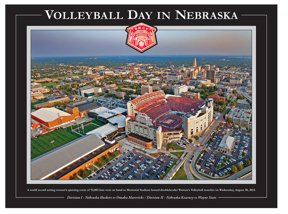Nebraska Volleyball Day Poster