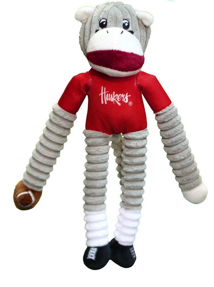 Huskers Sock Monkey Pet Toy