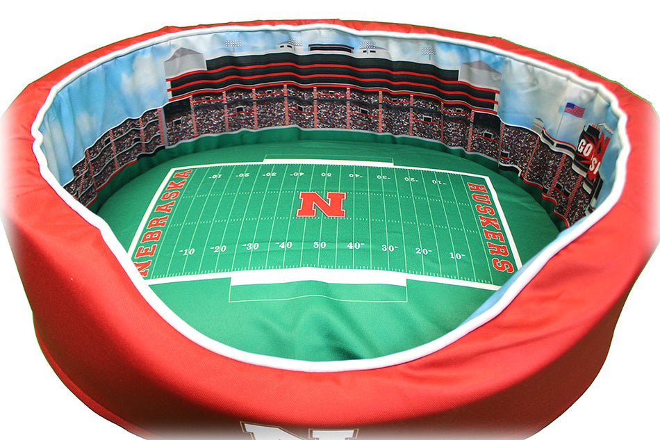 Nebraska Huskers Memorial Stadium Pet Bed - Large