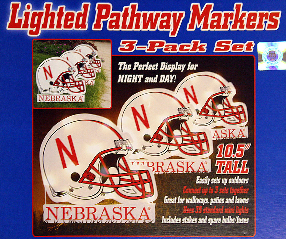 3 Piece Husker Helmet Pathway Markers