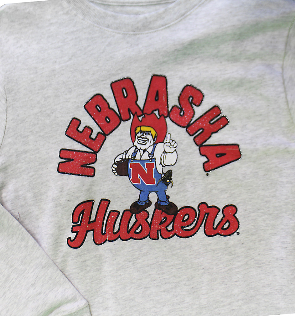 Youth Boys Herbie Nebraska Huskers LS Tumble Tee