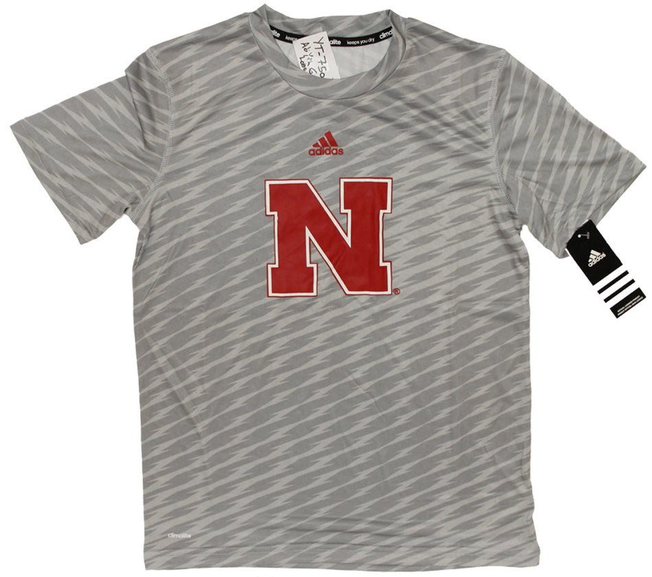 Adidas Youth Grey Primary Logo S/S Climalite